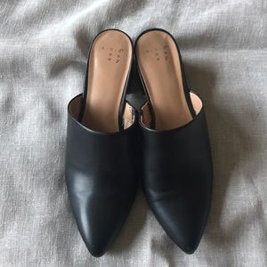 Black leather A New Day mules